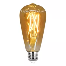 Lâmpada Led St64 Vintage - 2w - Stella Cor Da Luz Luz Âmbar