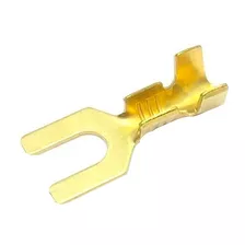 Terminal Horquilla Bronce 5.1mm 1/4 - Pack X 10 Unidades