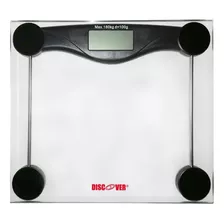 Bascula Digital Hogar Base Vidrio 180 Kg Discover Cb401l