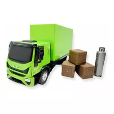 Caminhão Infantil Iveco Baú Usual Envio Em Até 24hrs Verde