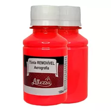 Tinta Aerógrafo Pigmentação Cabelo 100ml Vermelho Fluorescen