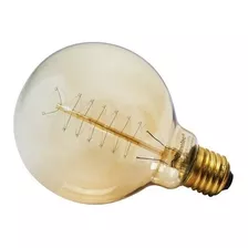 Foco Vintage Tipo Globo 35w Luz Calida Incandescente Sanelec Luz Blanco Cálido