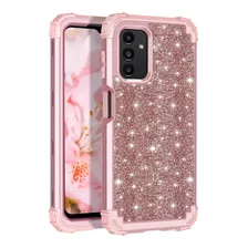 Funda Para Samsung Galaxy A13 5g - Rosa Con Glitter