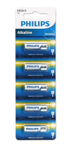 Pilha Bateria A23 12v Philips Cartela 5 Unid Original Nfe 