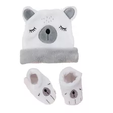 Set De Gorrito Y Bufanda Oso Panda Para Bebe, Niño O Niña