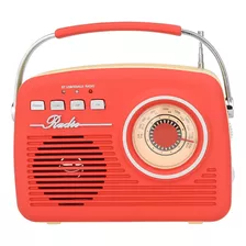 Radio Retro Supersonic Sc-1201bt Am/fm Bluetooth Usb Rojo