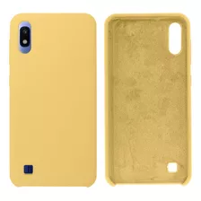 Capa Silicone Aveludado Cover Compatível Com Galaxy A10 Cor Amarelo