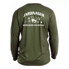 Camiseta Manga Longa Jardinagem Jardineiro Trabalho Uniforme