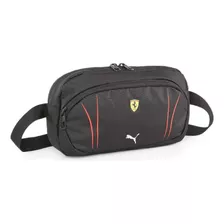 Cangurera Ferrari Sptwr Race Waist Bag Color Negro Diseño De La Tela Liso