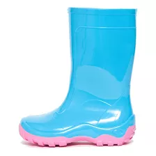 Galocha Bota Infantil Impermeável Inf012 Azul/rosa Nieve