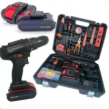 Kit Caixa De Ferramentas Completa Com Furadeira 12v 2 Bateri