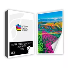 100 Folhas Papel Fotográfico Adesivo A3 Glossy 135g Premium