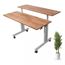 Mesa Ergonomica Altura 70cm A 107cm Tampo Antigo Wp Connect