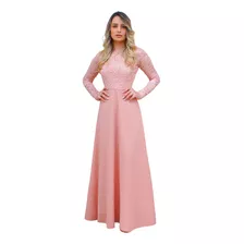 Vestido Longo Madrinha Rose Festa , Casamento ,rodado #n94