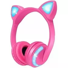 Fone Gatinho Sem Fio Com Led Headphone Tik Tok P2 Aux