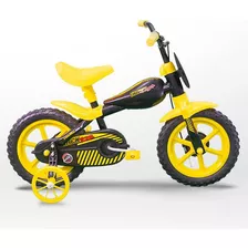 Bicicleta Aro 12 Infantil Track Bikes Tracktor Pa Amarelo Cor Preto Tamanho Do Quadro 8