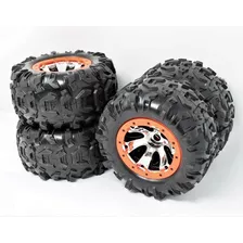 4 Pneus Originais Traxxas Summit 1/10 Colados De Fábrica - 