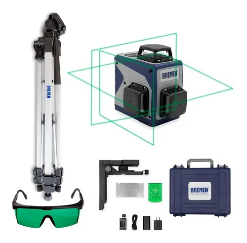 Nivel Laser Autonivelante Bremen Verde 7724 + Tripode 7547