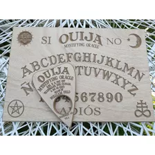 Ouija Tabla Artesanal Tallada En Mdf Chapa De Okume Natural