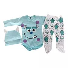 Conjunto Bebe Personajes Body Nacimiento A 12 Meses Ajuar 