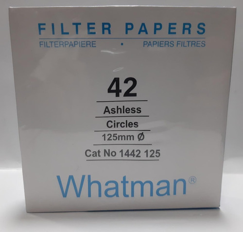 Papel Filtro Whatman N°42 De 125 Mm