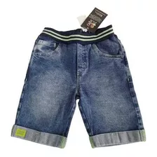 Bermuda Jeans Luxo Estonada Infantil Menino Lessa Kids 8170