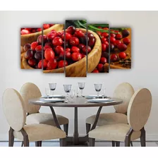 Cuadro De Arándanos Decoración Cocina Comedor De 5 Piezas