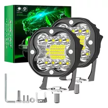 Par Faros De Lupa Spot Luz Blanca 80w Focos Auxiliares Moto