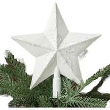 Estrella De Navidad Para Arbol Blanca Adorno Decoracion 
