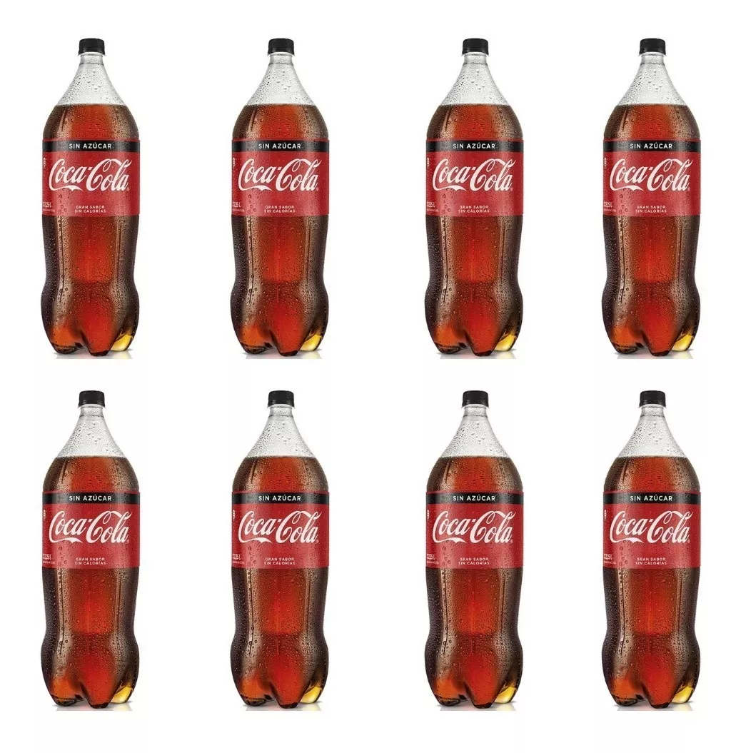 Coca Cola Botella 2,25l Zero Pack X8 Gaseosa Zetta Bebidas