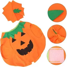 Fantasia Roupa Infantil Halloween Abobora+chapéu De Abobora