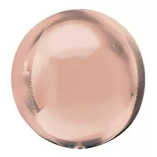 Globo Orbz Anagram 38cm Metálico Rose Gold Aire/helio