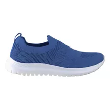 Tenis Running Charly Mujer Tipo Calcetin 1059230 Azul Blanco