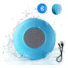 Bocina Bluetooth Regadera Contra Agua Llamadas Recargable Color Azul