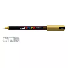 Bolígrafo Posca Pc-1mr Gold De Punta Extra Fina De 0,7 Mm