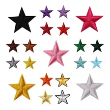 Patch De Estrelas Coloridas Aplique Adesivo 10 Unidades 3cm