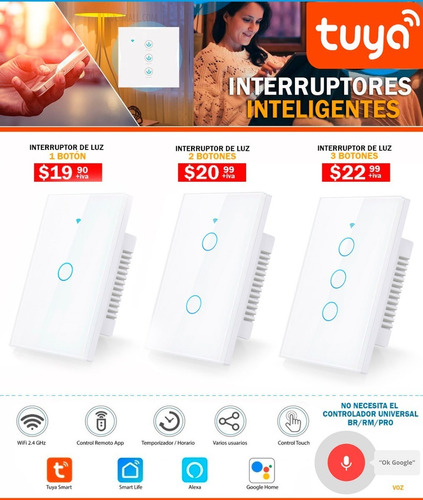 Interruptor Wifi Tuya Luces Inteligentes Domotica Guayaquil