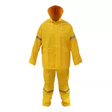 Impermeable Completo Amarillo Con Reflejante (c/2pz)