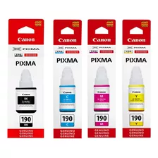 Tinta Canon Gi 190 Original Kit X4 G2110 G3110 G4110 G2100