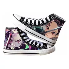 Zapatos De Lona Demon Slayer, Zapatos De Patineta Moda Anime