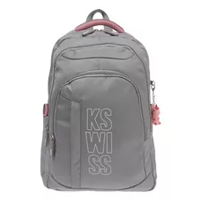 Mochila Casual Escolar K-swiss Lixb Color Gris