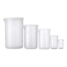 Juego Vaso Precipitado Plastico Pp 50,100,250,500,1000 Ml Kt