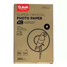 Papel Fotografico 260g Rc A6 20 Folhas Super Brilhante Jojo Cor Branco