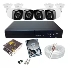 Kit Acesso Remoto 04 Câmeras Hd 1.0 Mp Dvr Ahd P2p+app