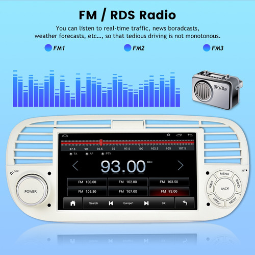 Reproductor De Radio De Coche Android 10.0 For Fiat 500 200 Foto 2