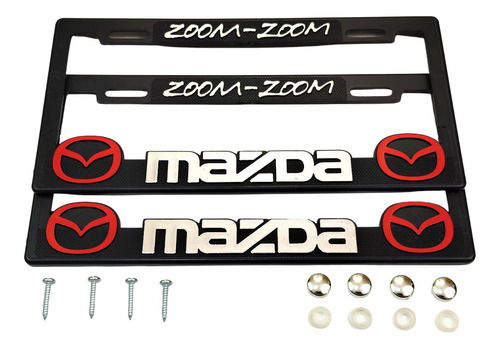 Porta Placas Mazda Auto Camioneta Cubre Pijas Kit #48 Foto 5