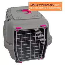 Caixa Transporte Gatos E Cães Media Cores Novas Neon N2 Cor Rosa