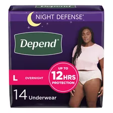 Depend Night Defense - Ropa Interior Para Incontinencia Adul