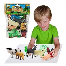 Set O Pack De 6 Animales Plásticos Selva O Granja Para Niños