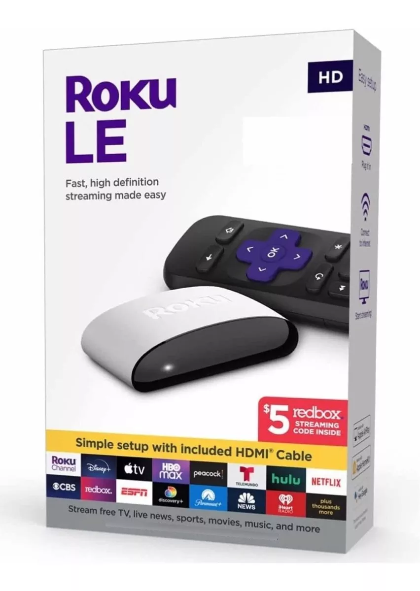 Vendó Dispositivo Tv Streaming Roku Le Hd, Nuevo Y Original